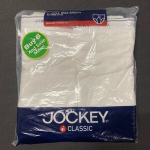 Jockey Briefs Size 32 Classic Y Front Fly Full Rise Pack Of 6 White 2006 New